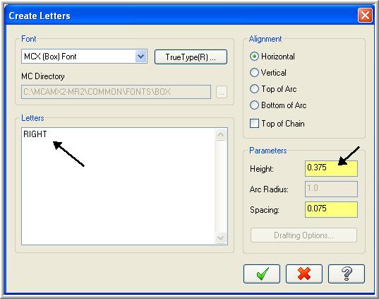 Select from the pull down menu Create>Letters 11. The. Create Letters dialog box appears.