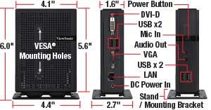 4 What is in the box: SC-T45 Thin Client Power adapter Stand / VESA mount plate User Guide (English, French, Spanish) Quick Start