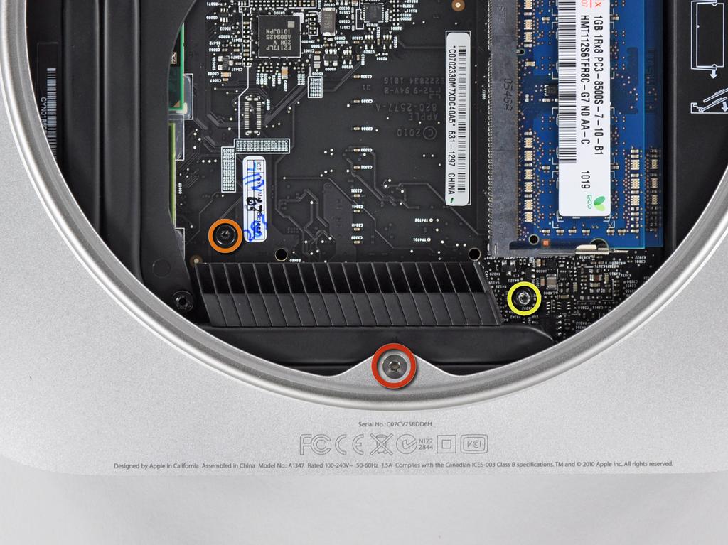 Remove the following three screws: Step 12 Hard Drive 2017 guides.