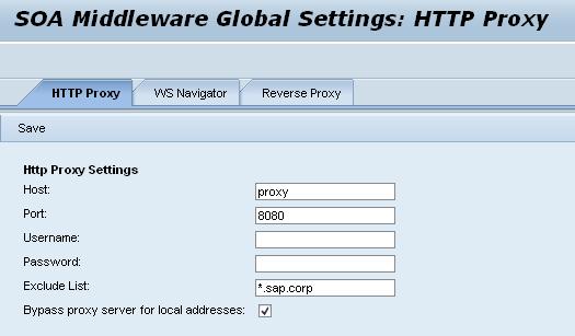 Http Proxy Settings (only for public SR configuration) The local CE server needs to perform http calls to ES Workplace on the Internet.