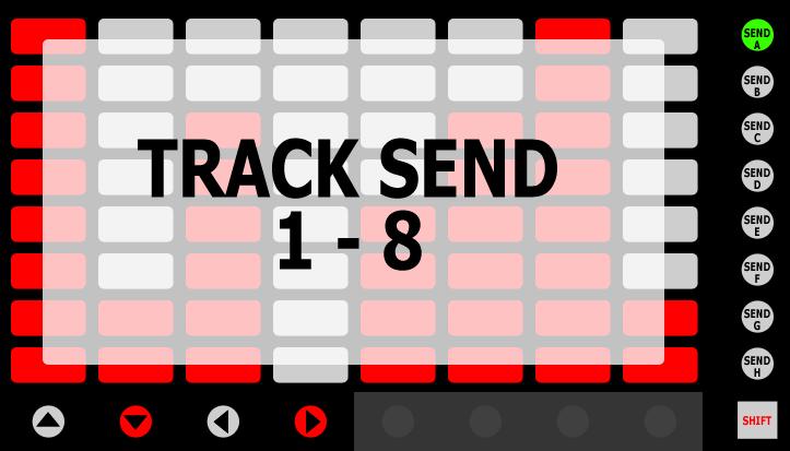 Sends MODE NAME (to specify in SettingsMatrix Mode List.txt): SENDS This Mode sets up the MATRIX for controlling Send Levels of the Tracks within the Grid Selector.