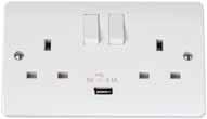 1A USB Outlet (Twin Earth) Standards: 735 & 736: BS 1363 770 & 771: BS1363, BS5733,