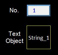 Create a Text object, select [Use string table] check box.