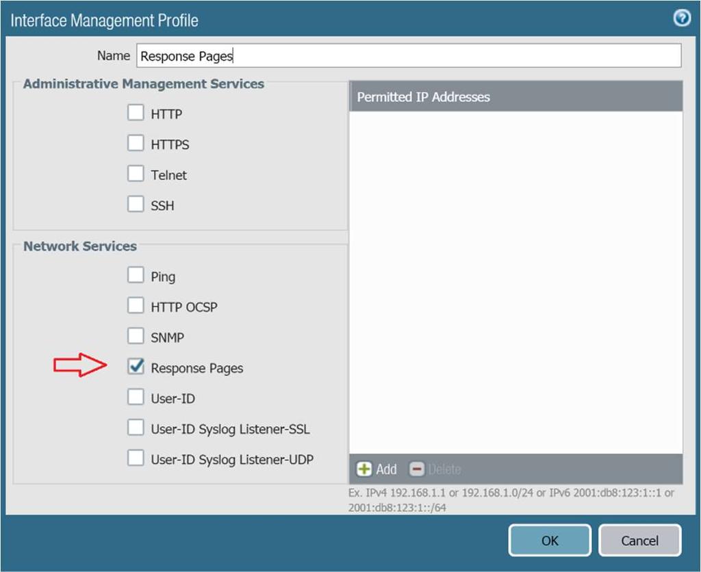 15 h. Attach Interface Management Profile to an Interface We will use the firewall's interface assigned