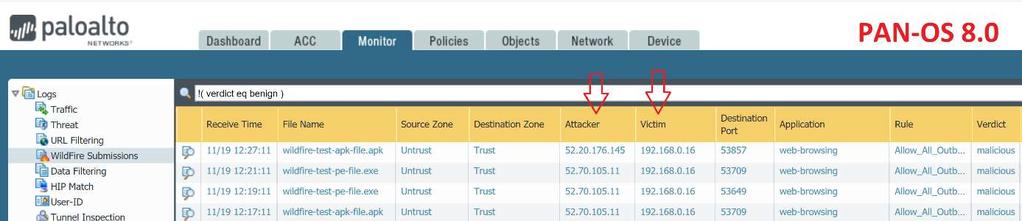 Note: PAN firewall acts as a stateful inspection device, and for that reason we only need an outbound security rule.