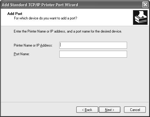 5. Enter the IP address of the network interface and then click Next. 6.