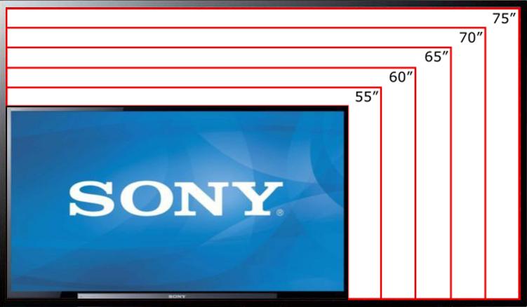 TVs & Digital Signage Large Flat Screen TVs 55 Sony 4K LED TV XBR55X800E ($754.20) 60 Sony 4K LED TV XBR60X830F ($1,096.