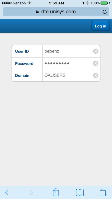 enter PRODUSERS as the Domain. Tap Log In 1. 2. 3. 4.