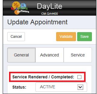 4.3. How to Render Appointments To render an appointment, go to the edit view screen of the appointment by clicking on the edit icon from