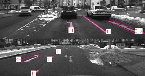 For comparison, reliable stereovision-based obstacle detection with the same camera setup can be performed at about 30 meters, as the features of the vertical surfaces are not so heavily affected by