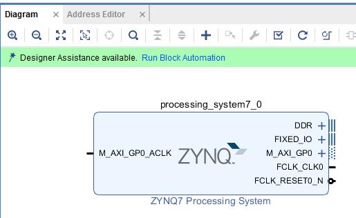 Double click the IP of ZYNQ PS and configure as follows Disable