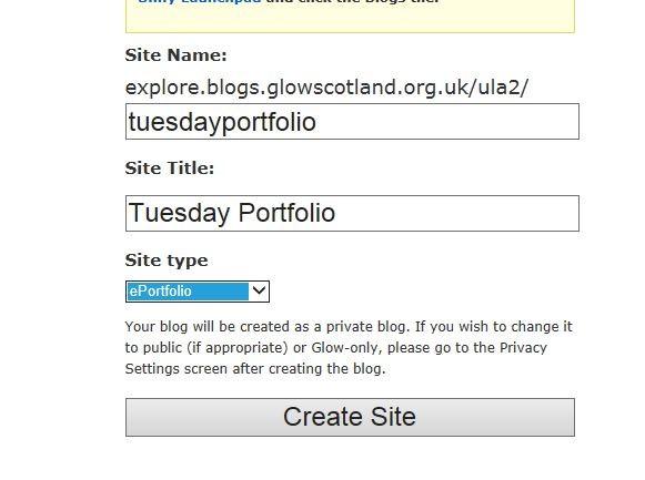 Creating a new e- Portfolio A Glow WordPress e- Portfolio blog is just a normal blog with the e- portfolio plugin activated.