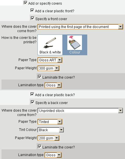 you can also select between having it bound on the long edge, or the short. You cannot bind and staple at the same time. Selecting the Hole punch your document?