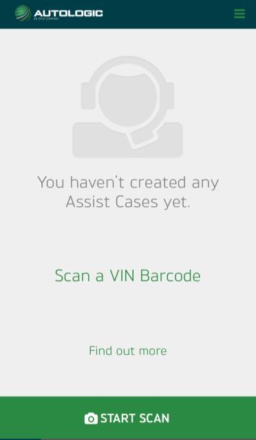1. Once you have logged in, you can scan the VIN Barcode using your phone s camera.