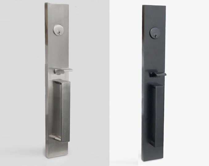Full Plate Mortise Front Door Handleset with Interior Lever NON-BORED DOORS ONLY Full