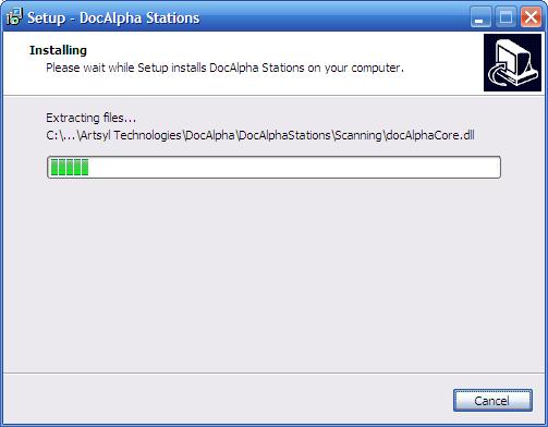 After copying the stations files, the installer installs the Windows Services for the service-architecture