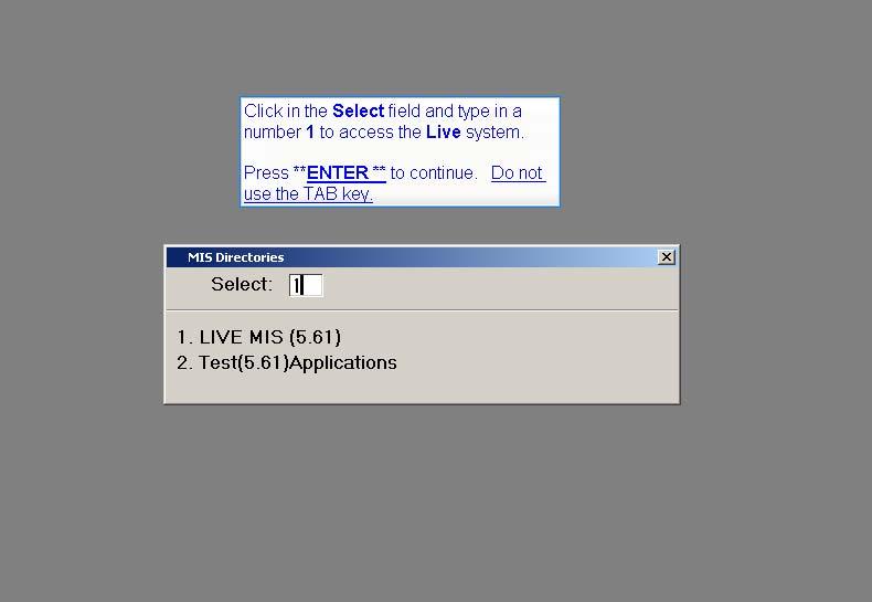 Slide 10 Click in the Select field and type in a number 1 to access the