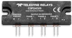 THREE-PHASE AC SOLID-STATE RELAYS Series C3P Three-Phase AC Solid-State Relays Series C3P relays control medium amounts of power in three-phase applications.