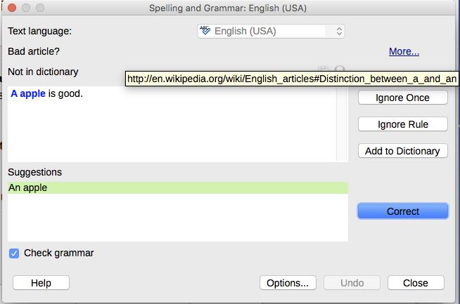 Settings > English sentence checking, or through Tools > Extension Manager > English spelling dictionaries > Options.