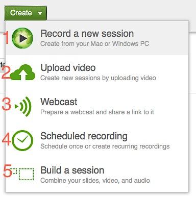 We highly recommend selecting the Record a new session option to create recordings.