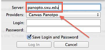 Logging into Panopto To log into Panopto, select the Log in button.