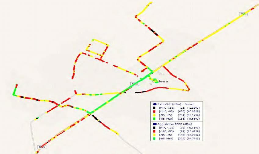 15 - Glo Coverage Map, Dodowa - February 2016 Remarks: Glo s 2G &3G