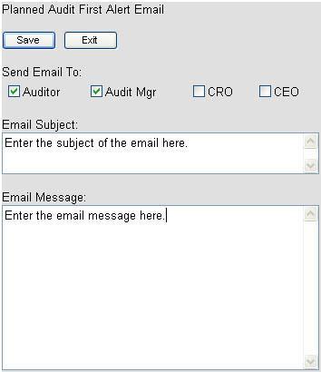 Administration Manual Select the email recipients and enter the email subject and message. Click Save to save the data entered.
