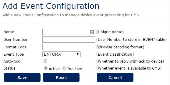 Adding an Event Configuration The Super Admin has the ability to add an Event Configuration. To add an event configuration: 1. On the Event Configuration page, click Add.