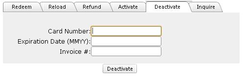 Click on the Deactivate tab (shown below) 4.