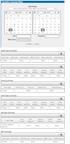 Transaction Reports How to view transactions and receipts Transaction Reports display transactions that are processed through the Gateway.