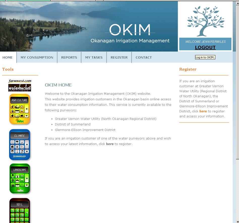 3. LOG IN Use your email and password to log in to OKIM by clicking on the LOGIN link. The email address and password are case sensitive, so remember if you used CAPITALS.