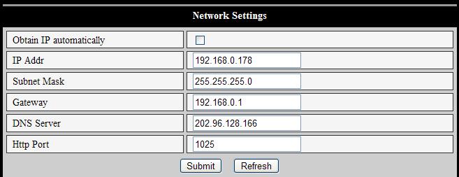3.2 Network Settings 3.2.1 Basic network setting The user can also enter the Basic Network Settings to set the IP address except using the search software. See below Figure 10.