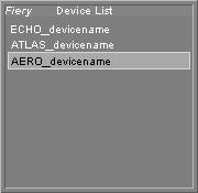 If Monitor my Fierys is selected and you select the current DocuColor 2006, the Device List is displayed.