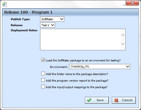 Chapter 3 Releases 1. Select the program you want to edit and click Edit Package Options.