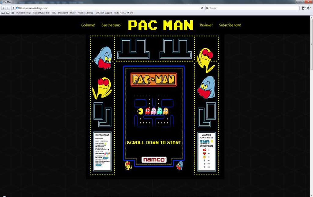 Project: Pac-Man ad campaign The Project: The goal was to create an advertisement for a product released before the advent of the World Wide Web.