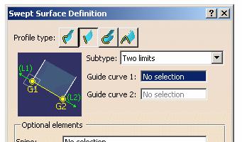 (optional) (We can use the above three options to control the profile orientation) Sweeping a Linear profile