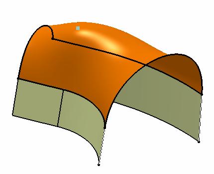 continuity type between any selected support surfaces and the fill surface (Point, Tangent