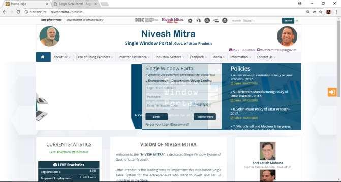 2 For Applying for Services on Nivesh Mitra the applicant