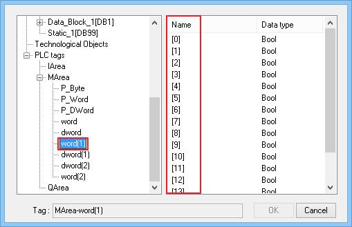 When importing the tags, right click on the address and define