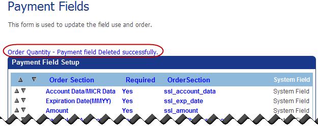 The following message displays to confirm if the field should be deleted. 3. Click OK.
