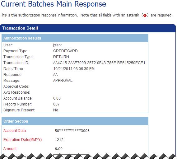 Managing Unsettled Transactions (Current Batches) Performing Gift Card Transactions To Re-print Current Batches Transaction Receipts VirtualMerchant allows you to reprint transaction receipts.