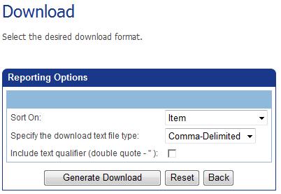 Managing Unsettled Transactions (Current Batches) Downloading Current Batches Transactions The Download screen appears. 4.