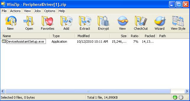 Click the Download Peripheral Driver link. The File Download dialog box displays. 2. Click Open. A status bar shows the status of the download. 3.