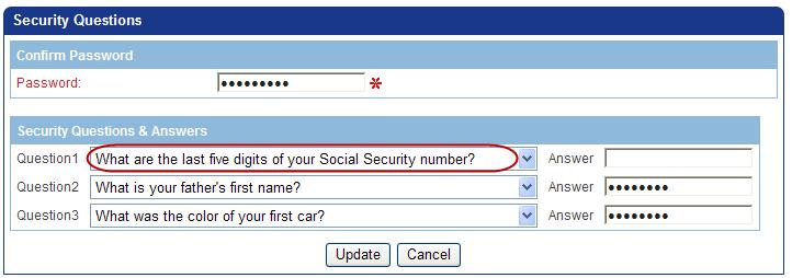 Managing Users Updating Your Security Questions 3.