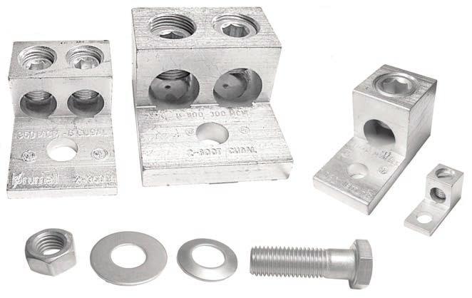 PAGE TRANSFORMER LUG KITS Kits contain lugs and hardware for typical dry-type transformer installations Dual-rated lugs are suitable for copper or aluminum wire (ALCU) Lugs made of high-strength 0-T