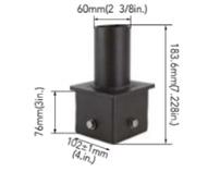 PHOTOMETRICS ADDITIONAL MOUNTING ACCESSORIES POLE BRACKET For mounting one fixture on an existing pole WALL BRACKET 4 Square Pole Mount with 2-3/8 O.D.Tenon No.