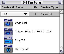 CH 2: D4/DM5 BANK TYPES To open a new Bundle for the Alesis D4 or DM5: Make sure your Current OMS Studio Setup contains either an Alesis D4 or DM5, then launch Galaxy Plus Editors.