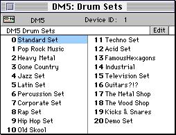 CH 3: EDITING DRUM SETS To edit a Drum Set: Open a Bank of D4/DM5 Drum Sets.