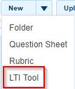 Section 2: Configuring for Single Teacher use Step #1: Logged in as a Teacher, navigate to your Personal Folder Step #2: Once in your Personal Folder, select the New dropdown option and select LTI