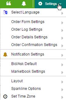 Settings From the Settings menu, you can configure various screens in the way that is most helpful to you.